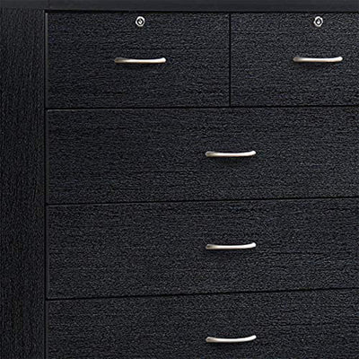 Hodedah Import Jumbo Chest of 7 Drawers with 2 Locks and Hanging Rod (Used)
