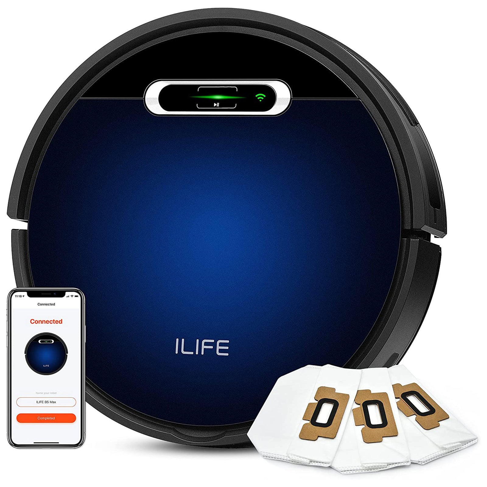ILIFE B5 Max Robot Autonomous Floor Vacuum w/Alexa Compatibility & 3 Bags (Used) - VMInnovations