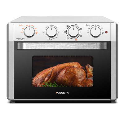 WEESTA KA23W 24 Quart Large Countertop Air Fryer Convection Oven Combo, Silver