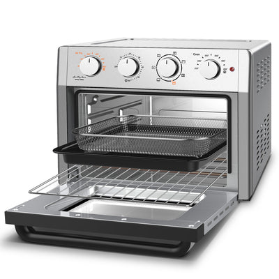 WEESTA KA23W 24 Quart Large Countertop Air Fryer Convection Oven Combo, Silver