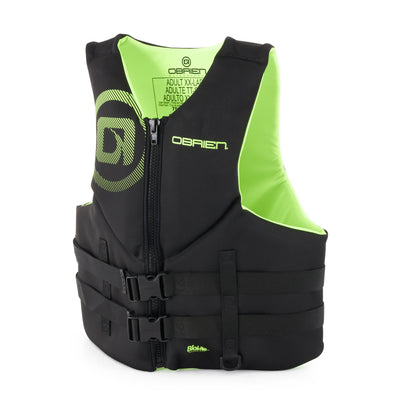 O'Brien Mens Traditional Lightweight Front Zip BioLite Life Jacket, 2XL, Yellow - VMInnovations