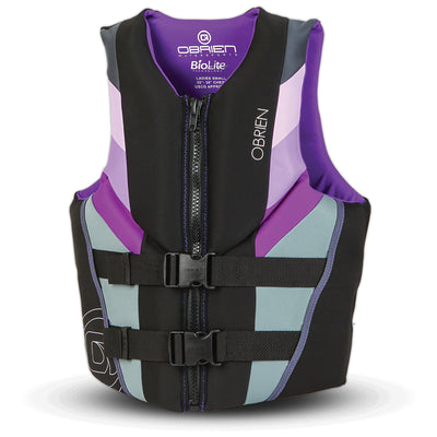 O'Brien Focus Life Jacket Safety Floatation Vest for Women, Black/Purple, Small - VMInnovations