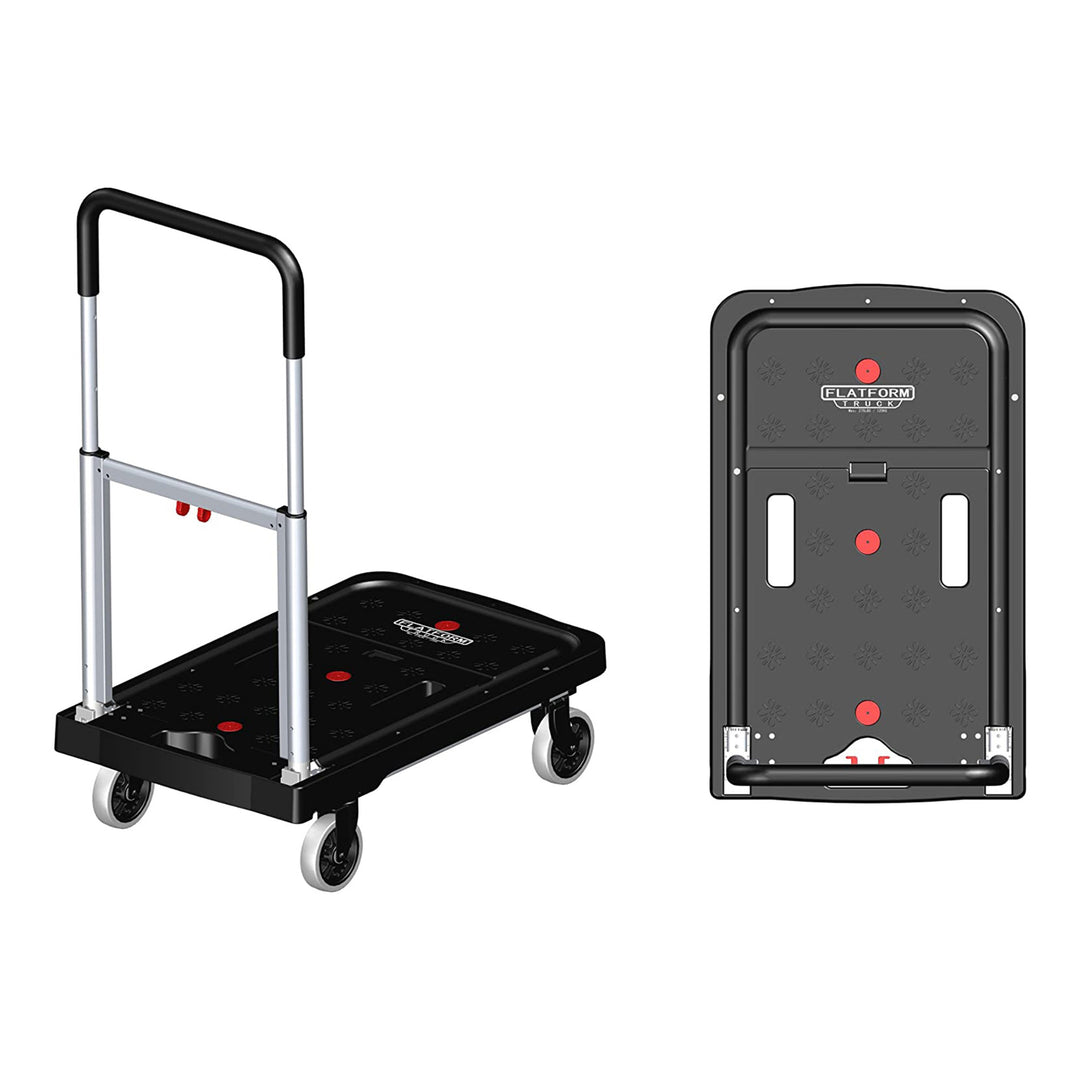 Magna Cart FF 4 Wheel Folding Platform Transport Cart with 300 Pound Capacity