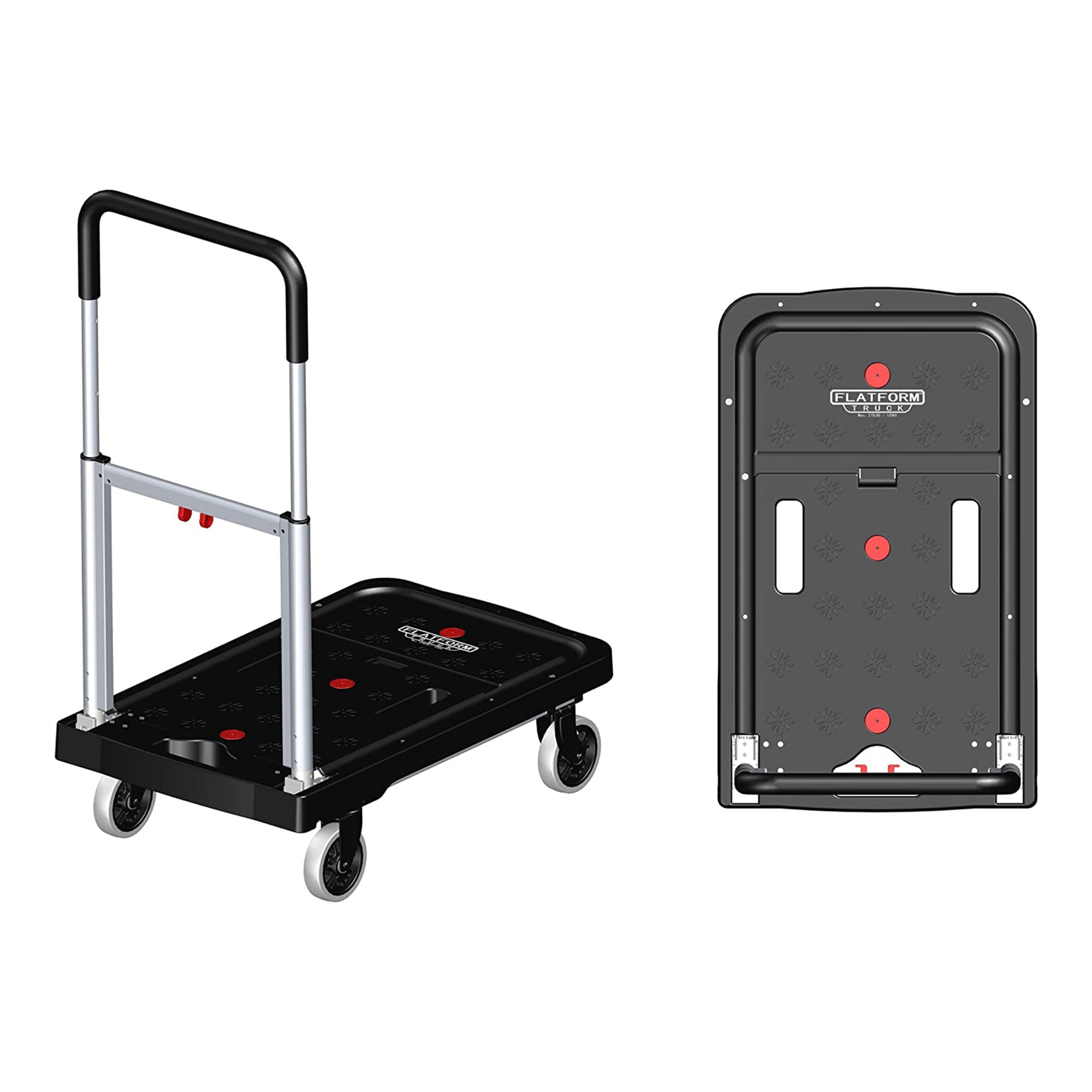Magna Cart FF 4 Wheel Folding Platform Transport Cart with 300 Pound Capacity - VMInnovations