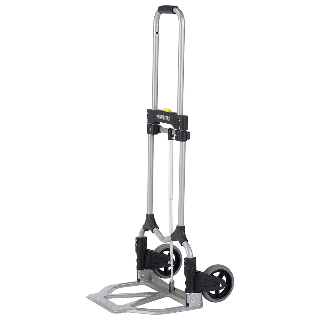 Magna Cart Personal MCI Folding Steel Hand Truck, 160lb Capacity, Silver/Black