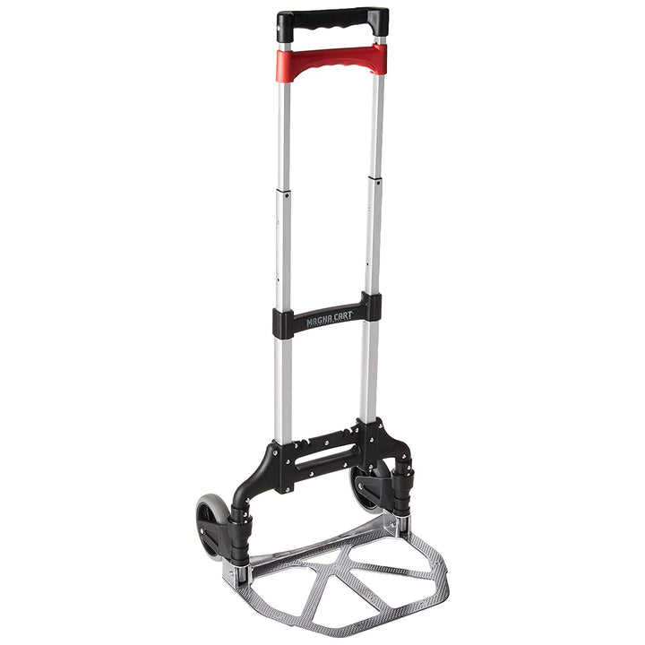 Magna Cart Personal MCX Folding Aluminum Hand Truck, 150lb Capacity, Black/Red