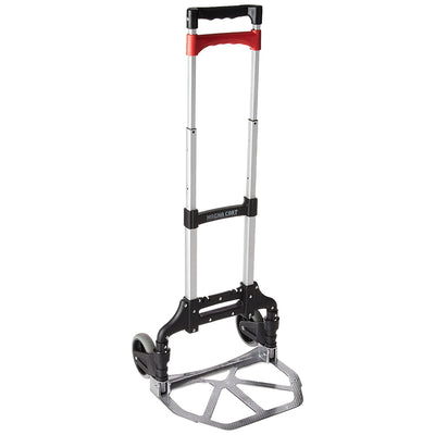 Magna Cart Personal MCX Folding Aluminum Hand Truck, 150lb Capacity, Black/Red - VMInnovations