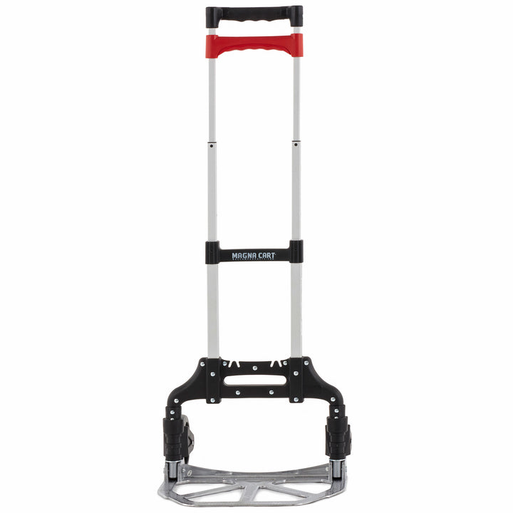 Magna Cart Personal MCX Folding Aluminum Hand Truck, 150lb Capacity, Black/Red