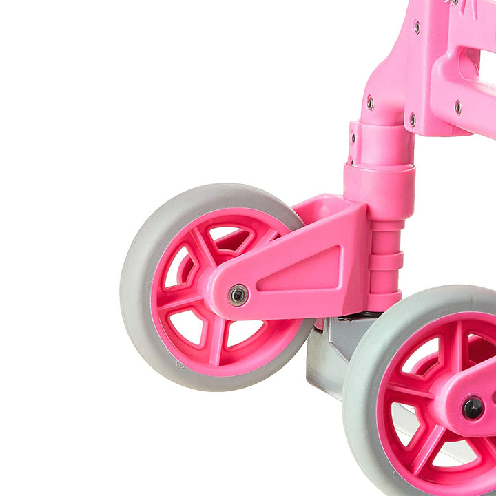 Magna Cart Personal MCX Folding Aluminum Hand Truck, 150 Pound Capacity, Pink