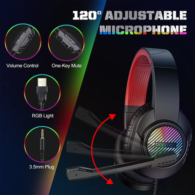 OneOdio Pro 30 Studio Wired Headphones, Silver and T8 USB Wired Headphones Set - VMInnovations