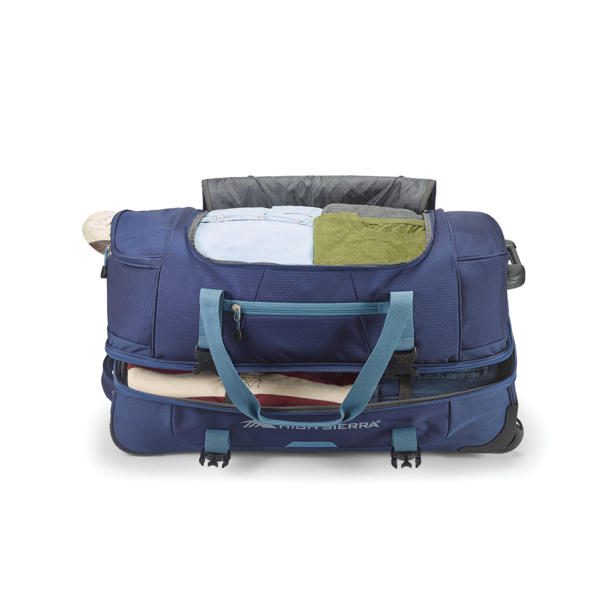 High Sierra Fairlead 22" Drop Bottom Wheeled Duffel Bag w/ Handle (Open Box) - VMInnovations