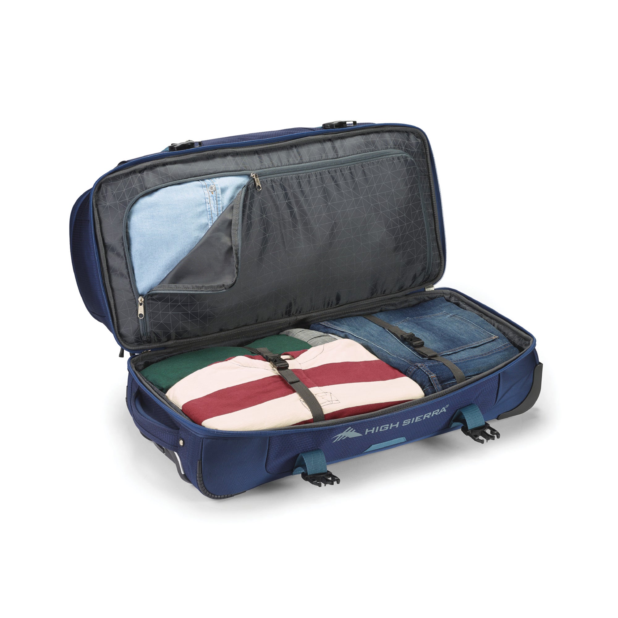 High Sierra Fairlead 22" Drop Bottom Wheeled Duffel Bag w/ Handle (Open Box) - VMInnovations