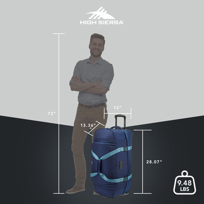 High Sierra Fairlead 28" Drop Bottom Wheeled Duffel Bag w/ Handle (Used) - VMInnovations