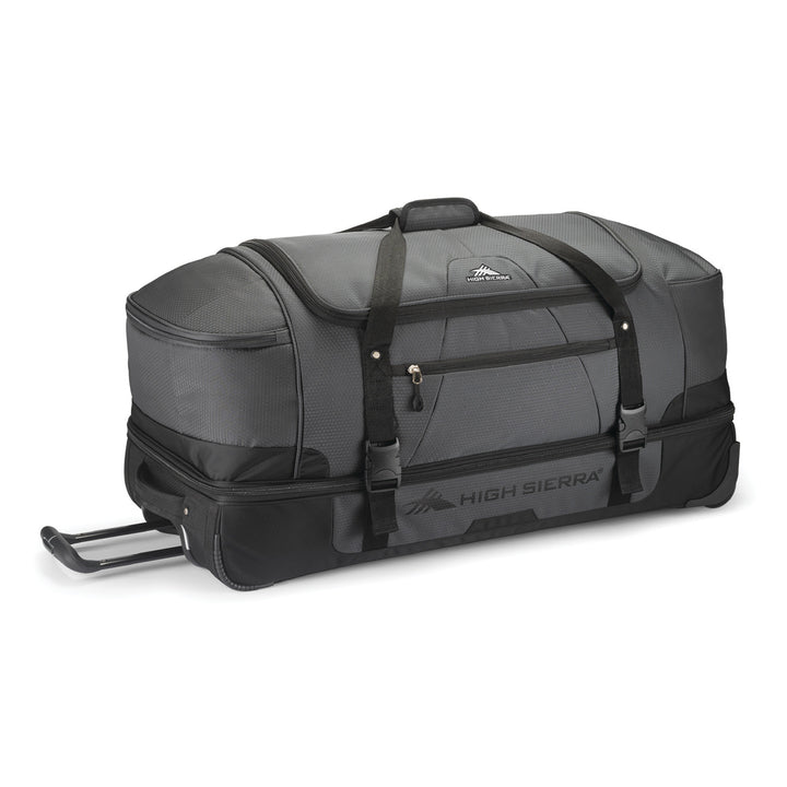 High Sierra 34 in Drop Bottom Wheeled Duffel Bag w/Handle, Mercury (Open Box)