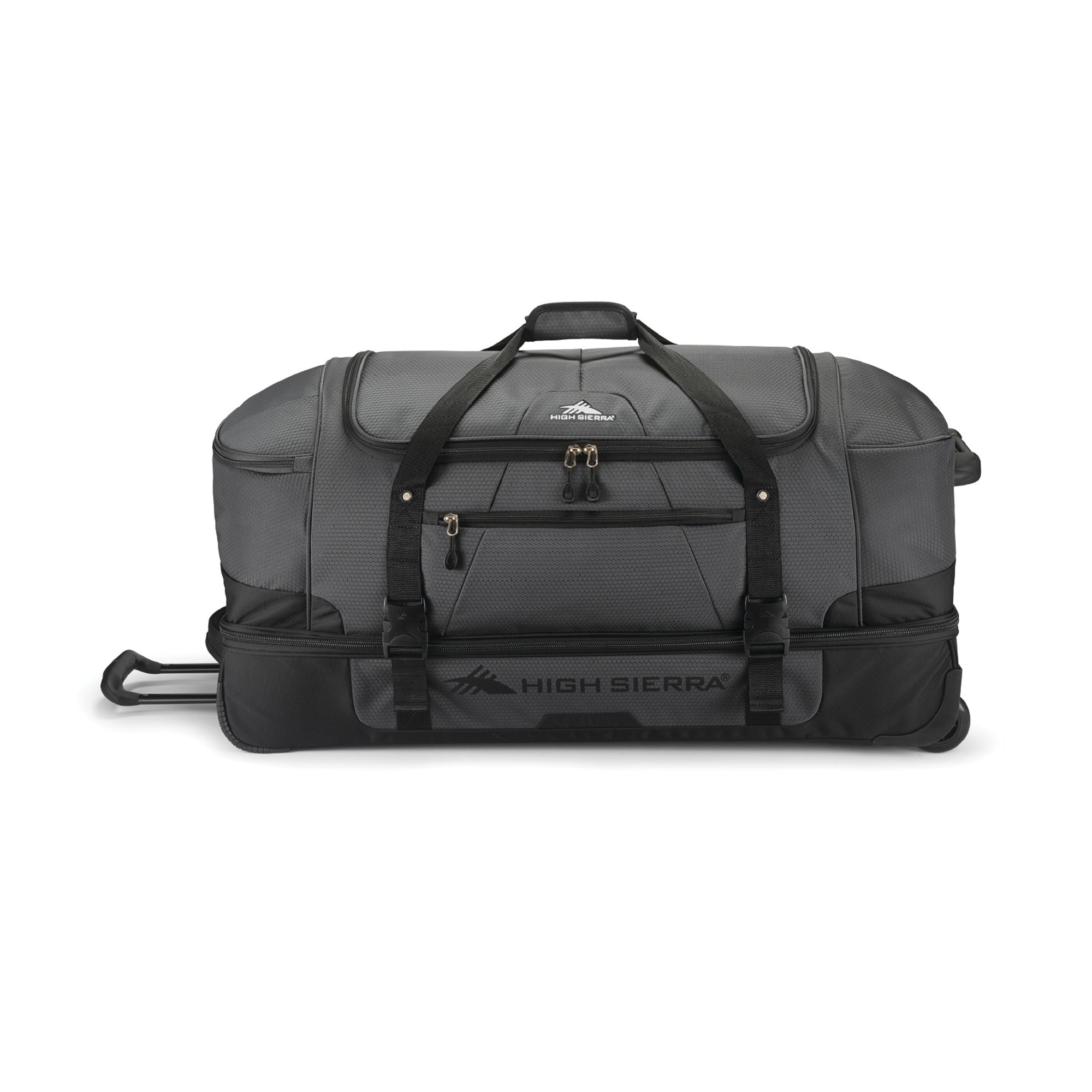 High Sierra Fairlead 34 Inch Drop Bottom Wheeled Duffel Bag with Handle, Mercury