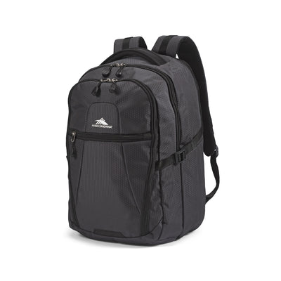 High Sierra Fairlead Computer Laptop Backpack with Zipper Closure, Black (Used)