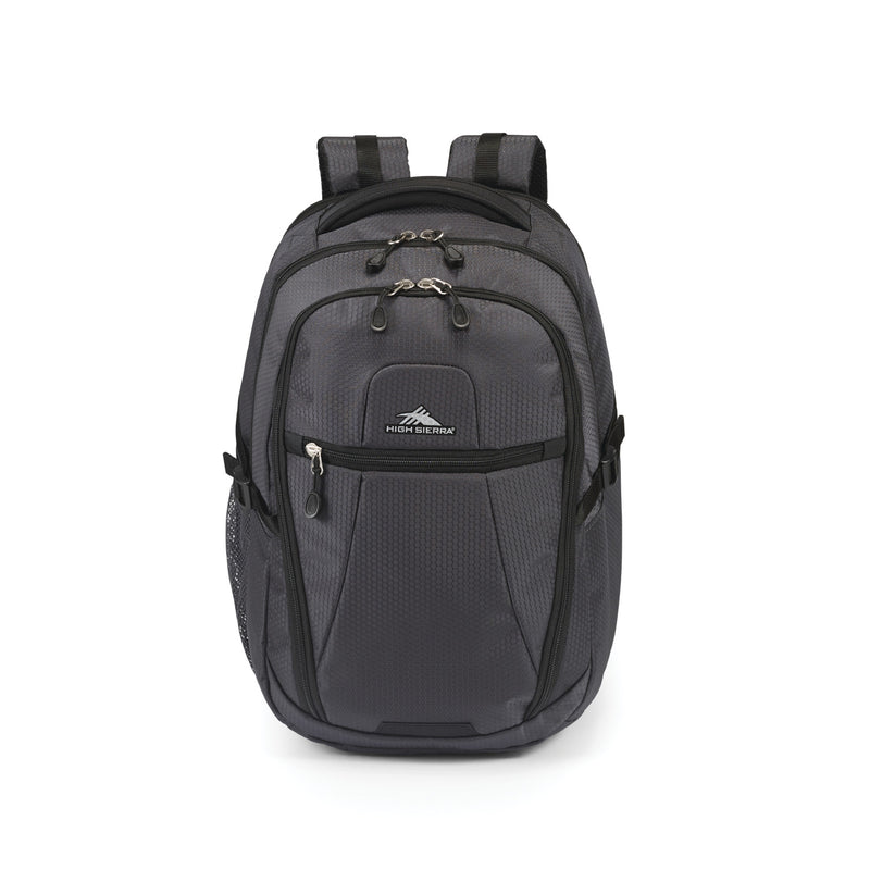 High Sierra Fairlead Computer Laptop Backpack with Zipper Closure, Black (Used)