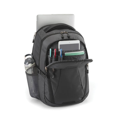 High Sierra Fairlead Computer Laptop Backpack with Zipper Closure, Black (Used)