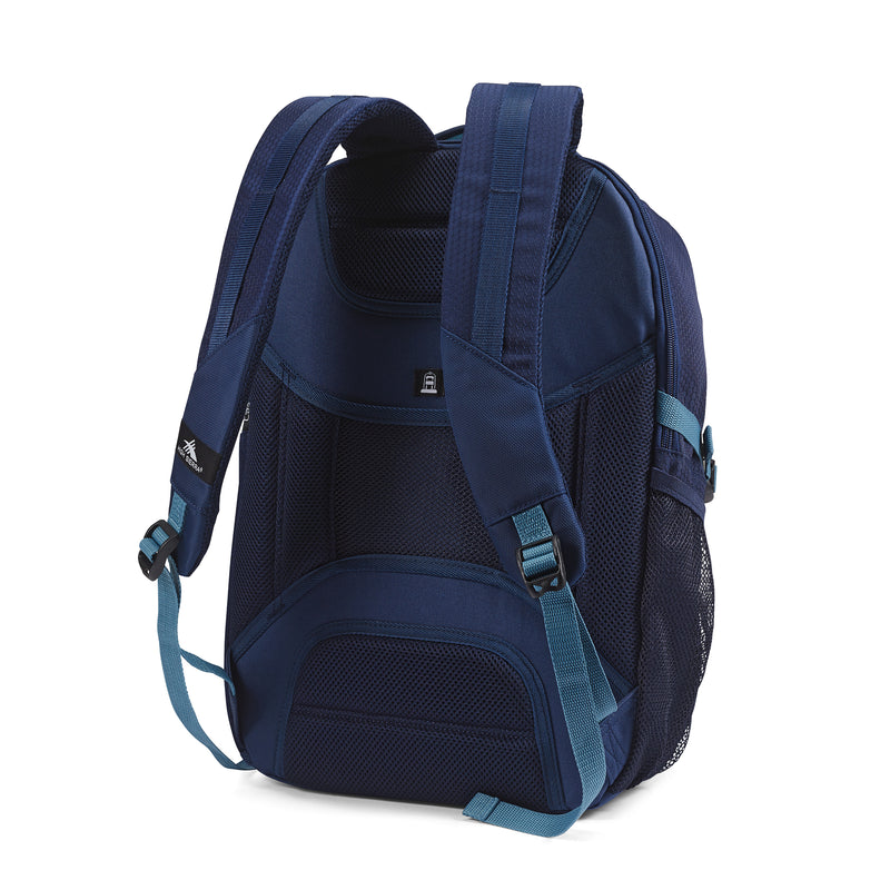 High Sierra Fairlead Computer Laptop Backpack w/Zipper Closure, Blue(Used)