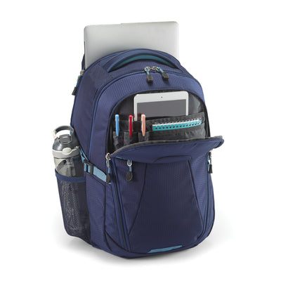 High Sierra Fairlead Computer Laptop Backpack w/Zipper Closure, Blue(Used)