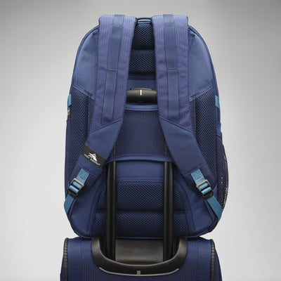 High Sierra Fairlead Computer Laptop Travel Backpack with Zipper Closure, Blue - VMInnovations