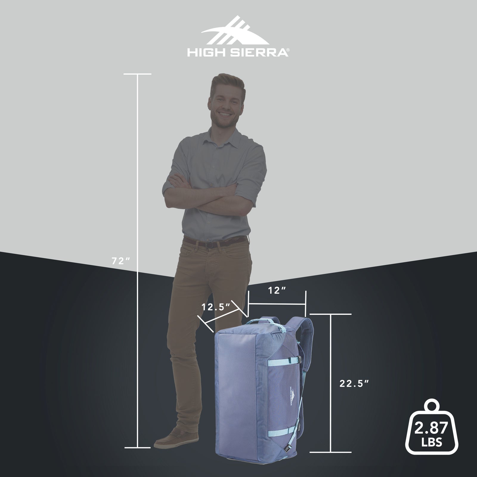 High Sierra Fairlead Zipper Closure Travel Duffel Backpack with Handle(Open Box) - VMInnovations