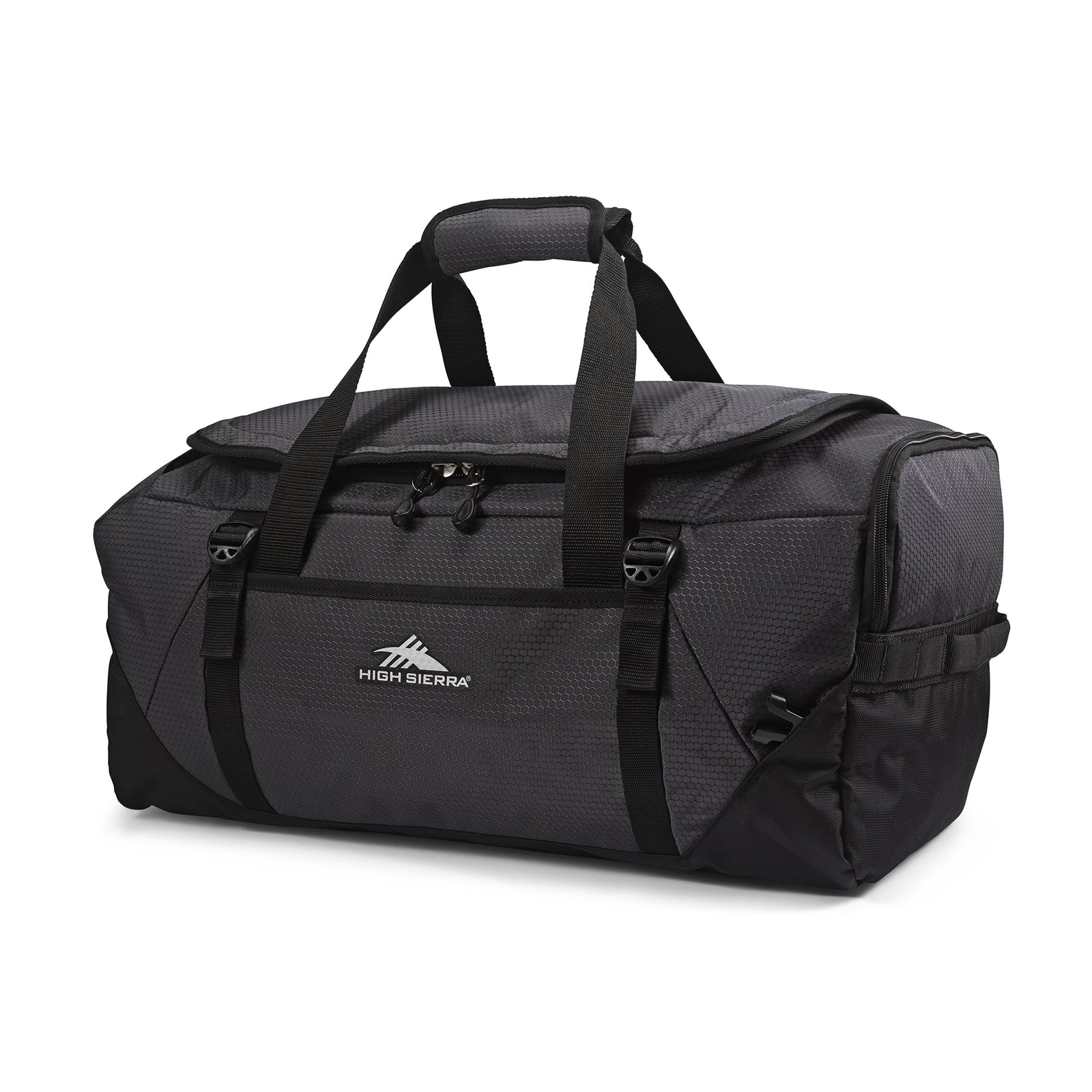 High Sierra Zipper Closure Travel Duffel Backpack with Handle, Black (Open Box) - VMInnovations