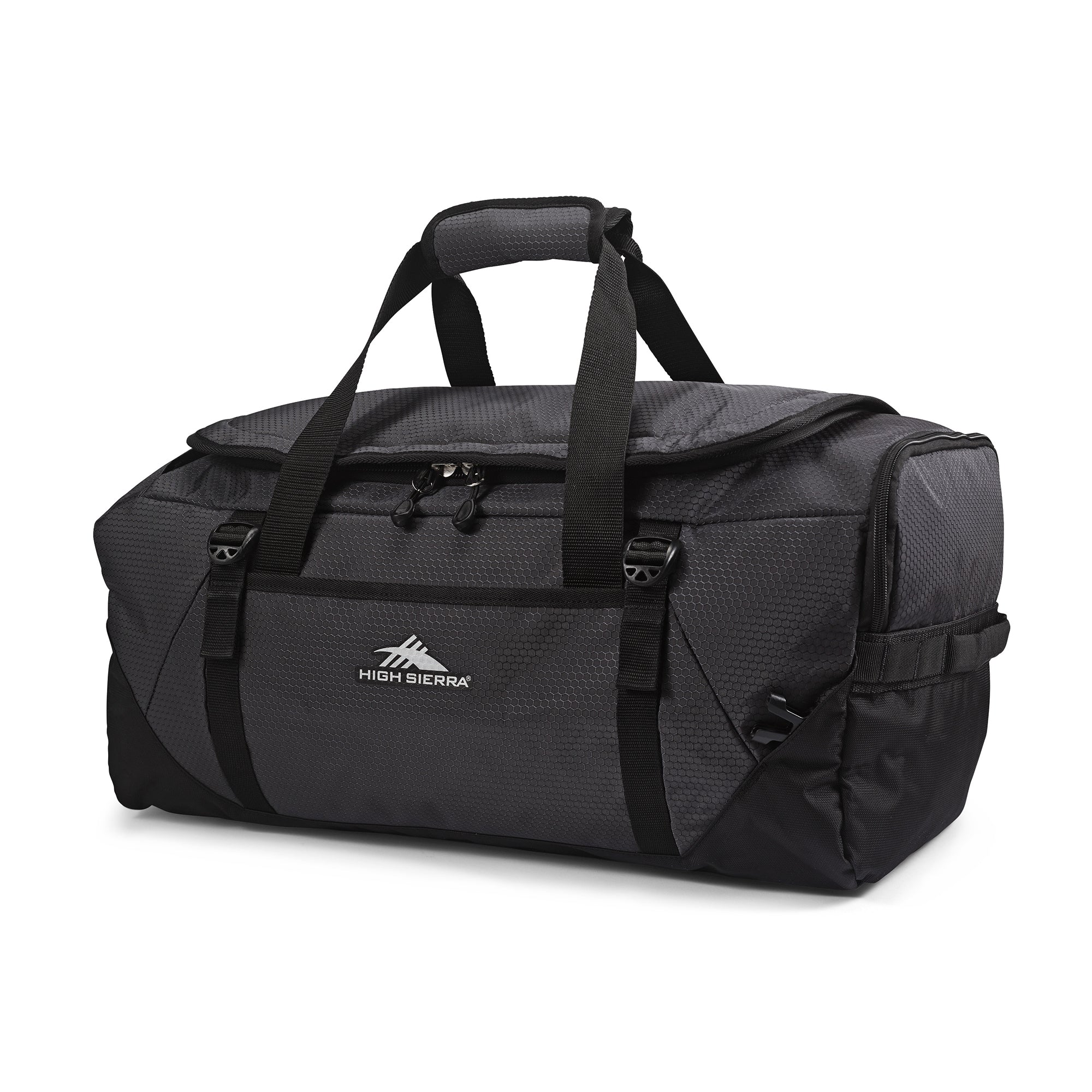 High Sierra Fairlead Zipper Closure Travel Duffel Backpack with Handle, Black