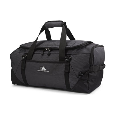 High Sierra Fairlead Zipper Closure Travel Duffel Backpack with Handle, Black