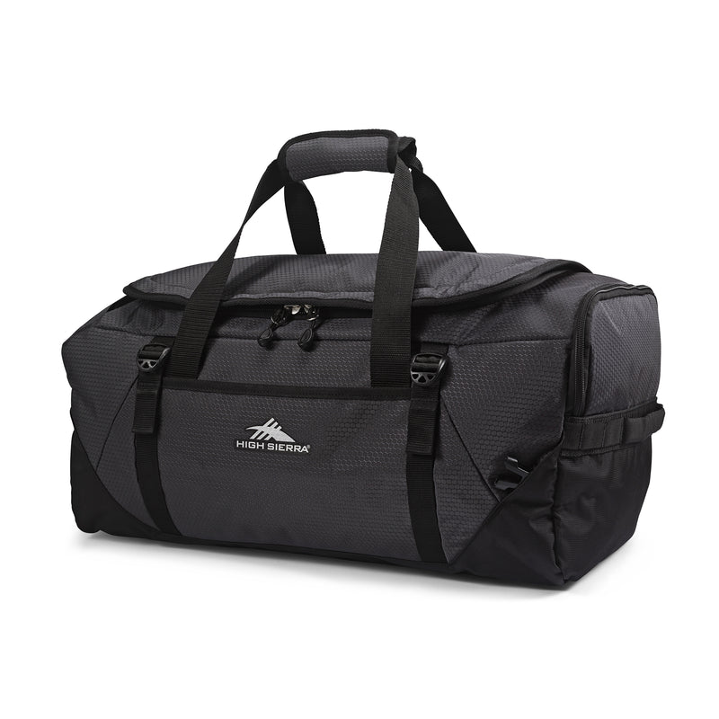 High Sierra Zipper Closure Travel Duffel Backpack with Handle, Black (Open Box)