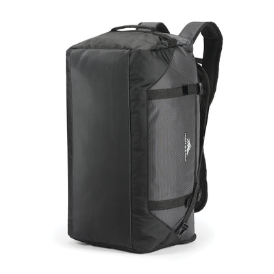 High Sierra Fairlead Zipper Closure Travel Duffel Backpack with Handle, Black