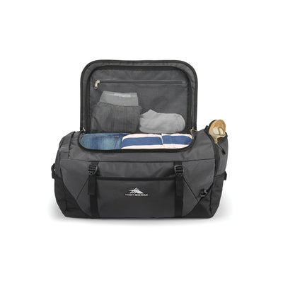 High Sierra Fairlead Zipper Closure Travel Duffel Backpack with Handle, Black
