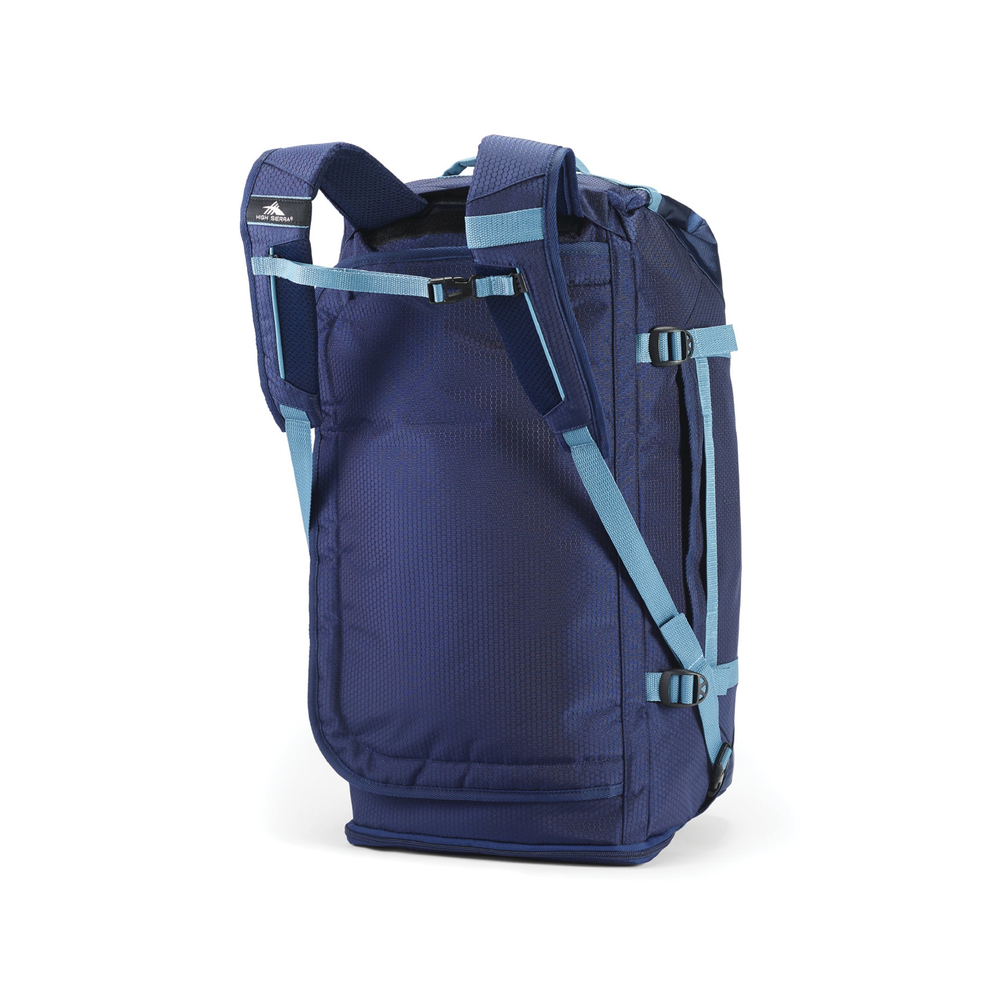 High Sierra Fairlead Zipper Closure Travel Duffel Backpack with Handle, Blue
