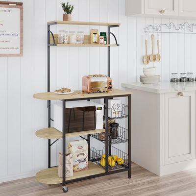 Bestier Multipurpose Kitchen Storage Baker's Rack and Coffee Station (For Parts)