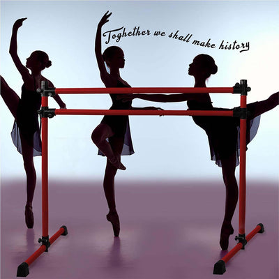 Yes4All 7 Foot Portable Aluminum Freestanding Premium Ballet Barre, Burgundy Red