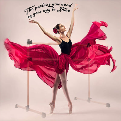Yes4All 7 Foot Portable Aluminum Freestanding Premium Ballet Barre, Rose Gold