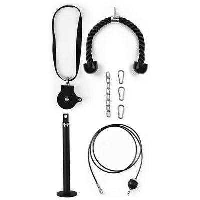 Yes4All Weight Plate Fitness Lat Cable Pulley System Home Gym Equipment, 1 Inch