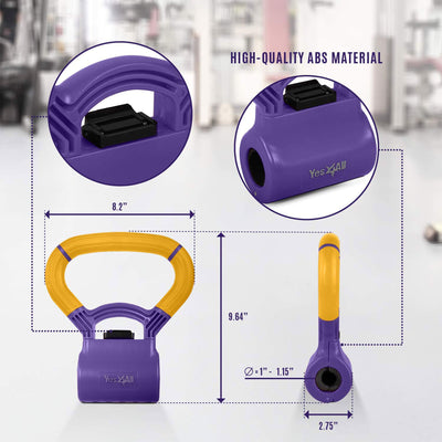 Yes4All Portable Weight Training Kettlebell Grip Dumbbell Attachment, Purple