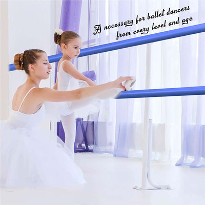Yes4All 8 Foot Portable Aluminum Freestanding Premium Ballet Barre, Royal Blue