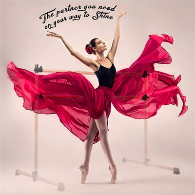 Yes4All 6 Foot Portable Aluminum Freestanding Premium Ballet Barre, Rose Gold