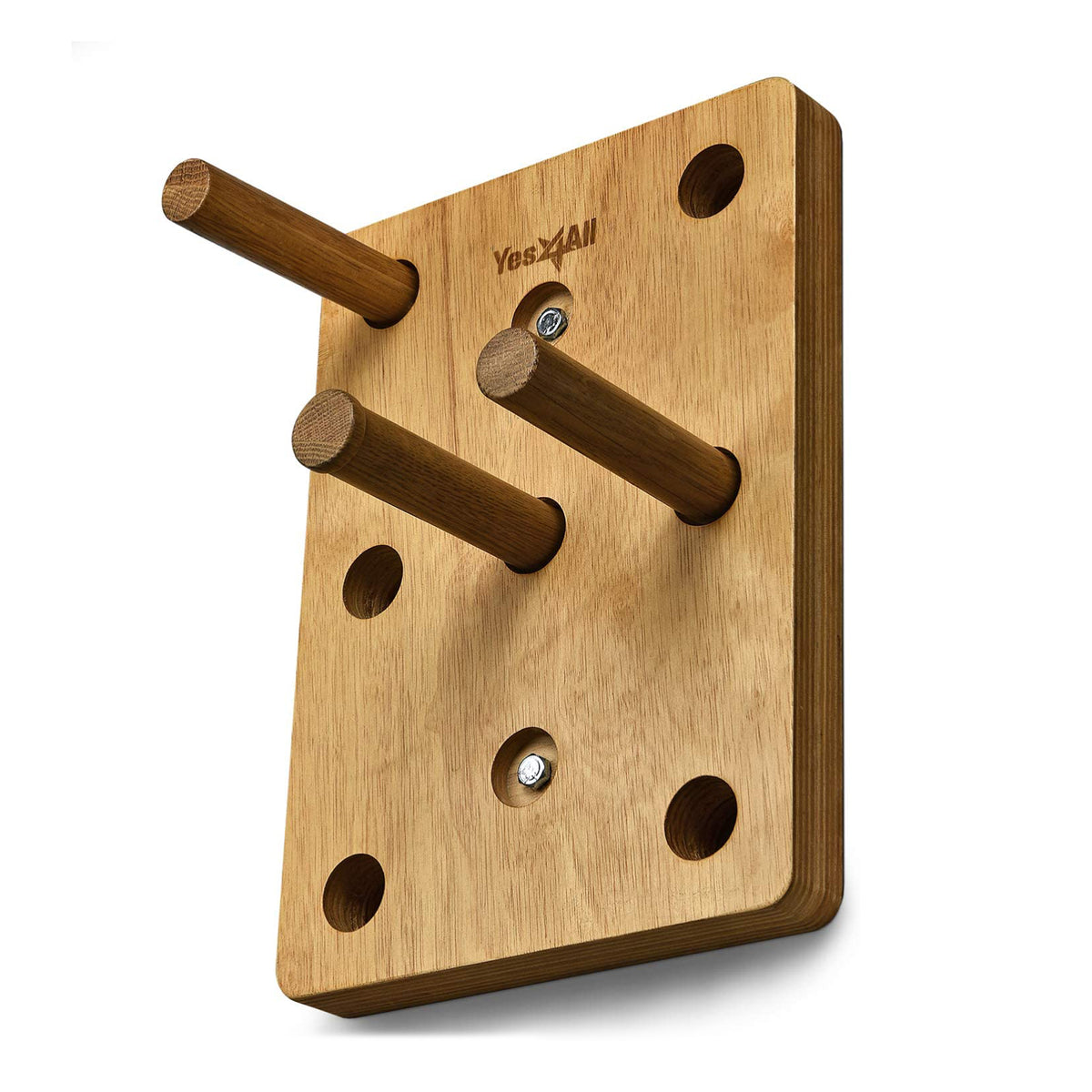 Yes4All Wooden Peg Upper Body Strength and Endurance Hanging Climbing Board