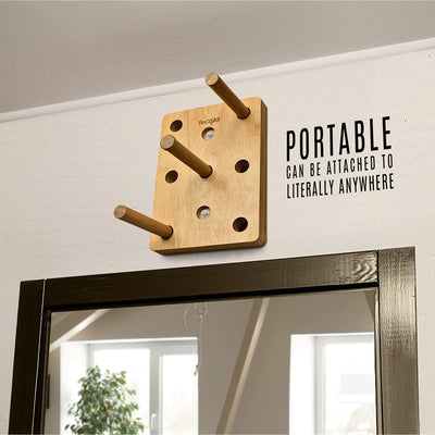 Yes4All Wooden Peg Upper Body Strength and Endurance Hanging Climbing Board