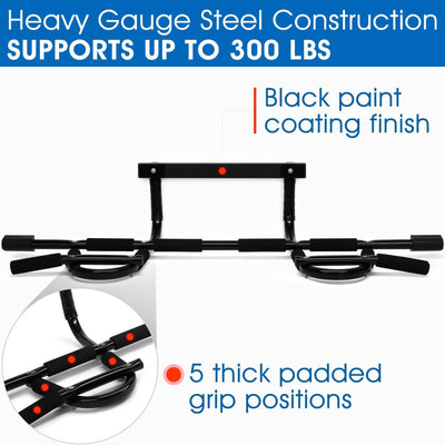Yes4All Deluxe Home Fitness Exercise 1 Piece Construction Doorway Chin Up Bar