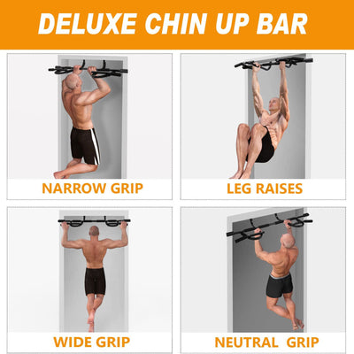 Yes4All Deluxe Home Fitness Exercise 1 Piece Construction Doorway Chin Up Bar