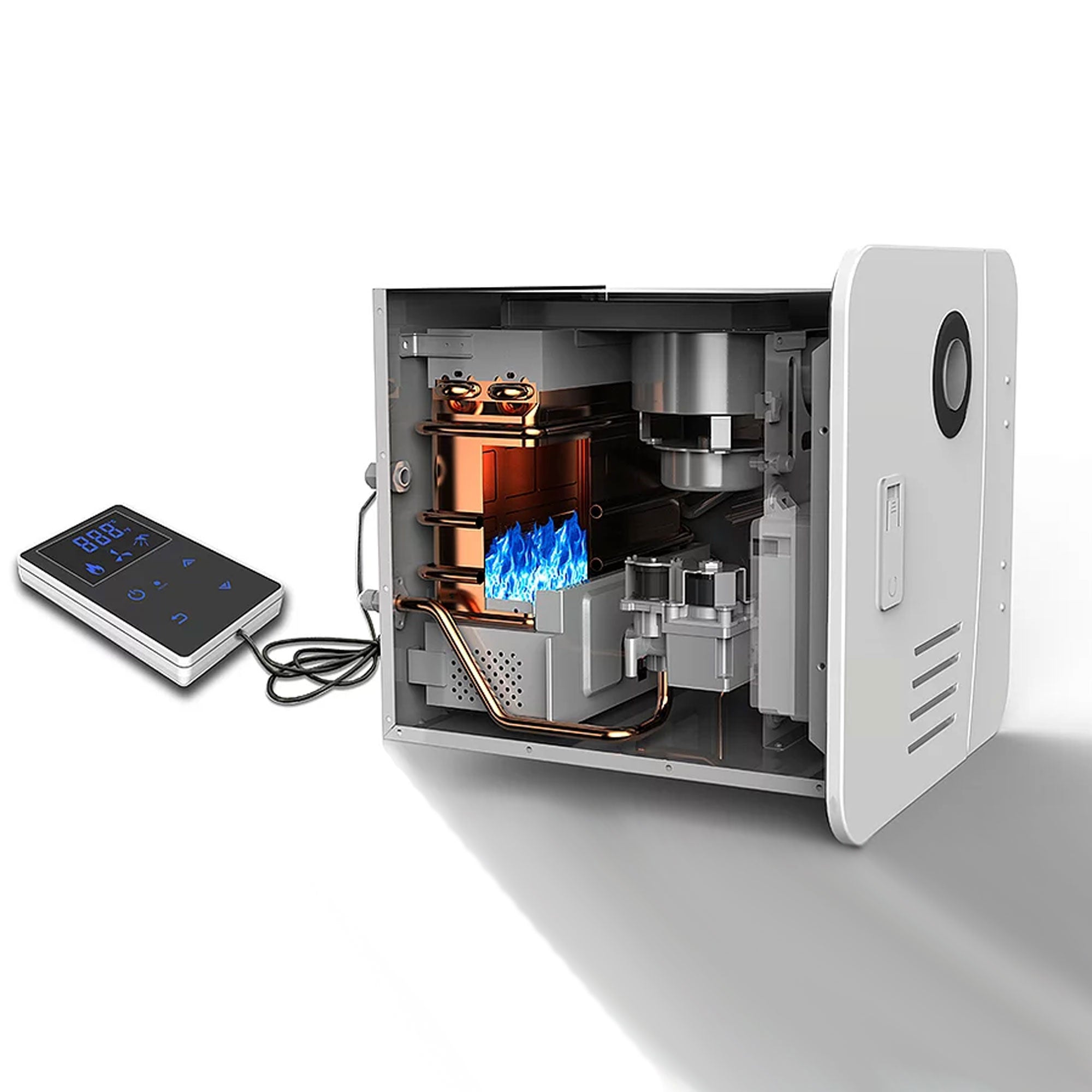 Fogatti 3.5 GPM Tankless Propane Gas Hot Water Heater for RVs and Campers, White