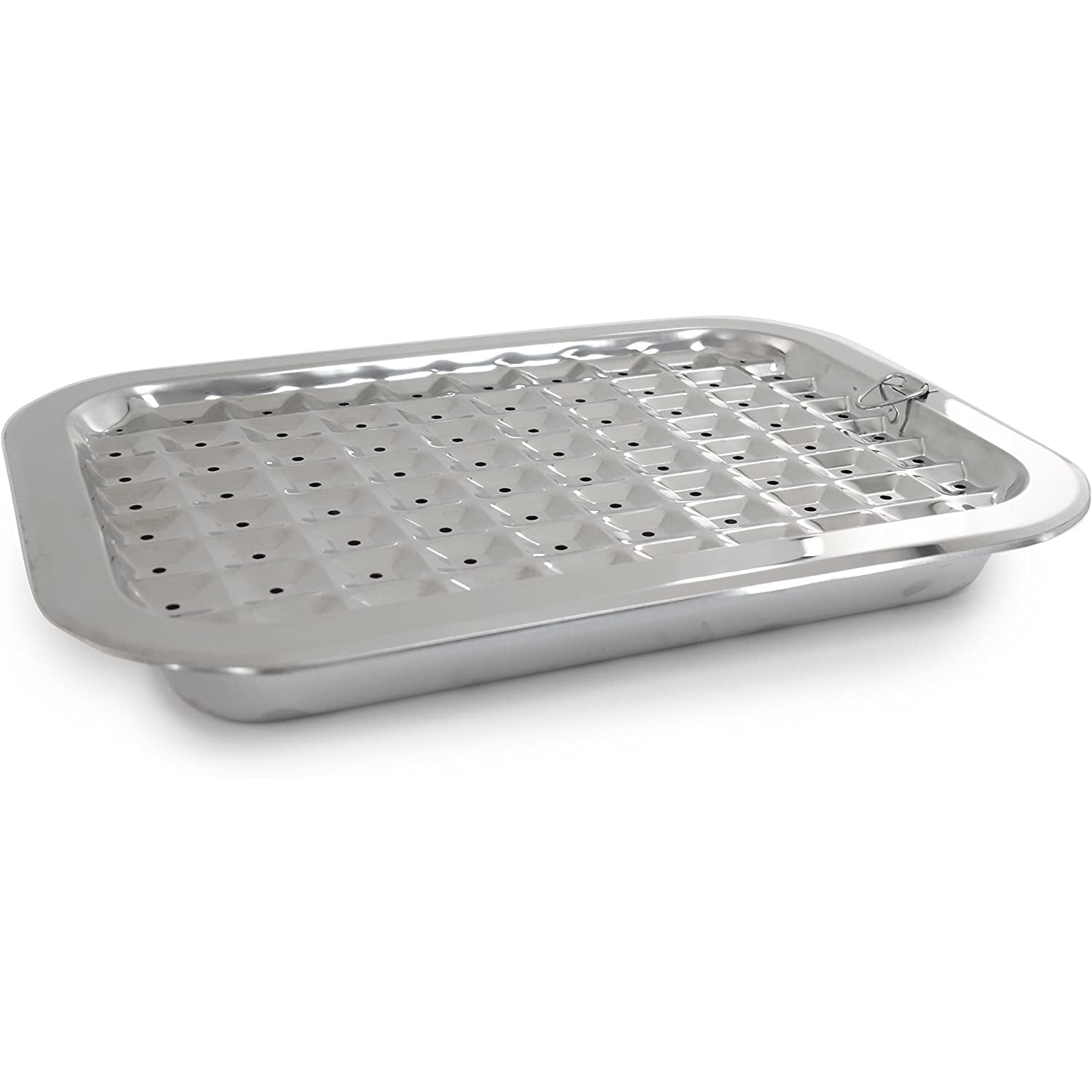 Norpro 2 Piece Stainless Steel Oven Roasting Broil Pan and Drip Tray (Open Box) - VMInnovations