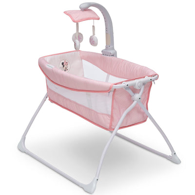 Delta Children Minnie Mouse Portable Bedside Activity Bassinet Crib (Open Box)