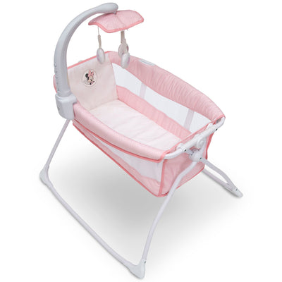 Delta Children Minnie Mouse Portable Bedside Activity Bassinet Crib (Open Box)