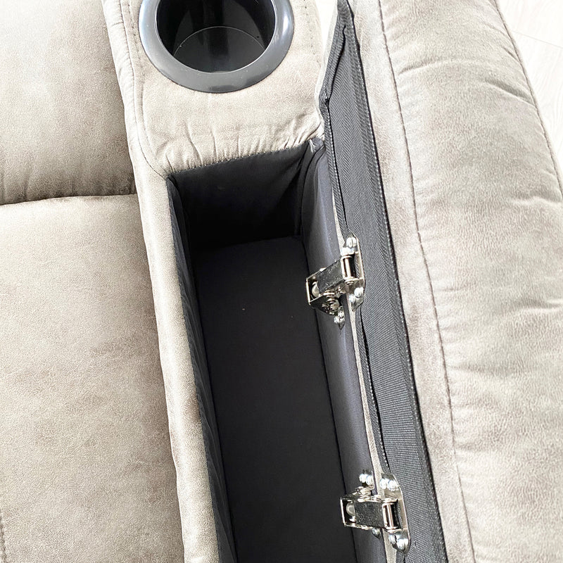 LifeSmart Power Lift & Recline Massage Chair w/Heating, Cup Holders, & USB, Grey