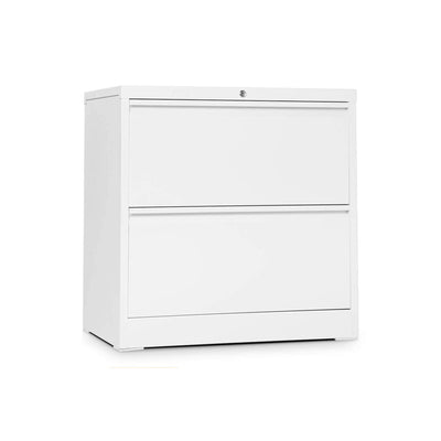 Aobabo 28.25 Inch Locking 2 Drawer Metal Office Storage Filing Cabinet, White - VMInnovations